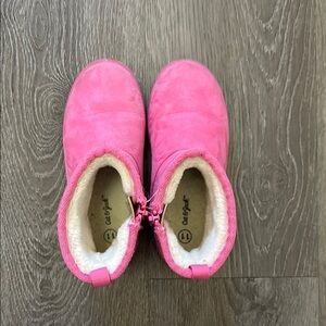 Cat and Jack pink Sherpa boots